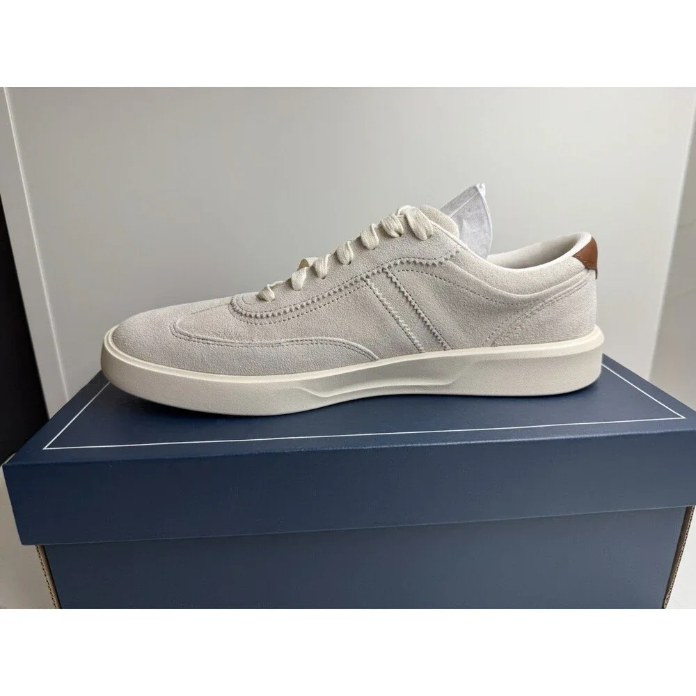 Cole Haan Grand Crosscourt Hingham Beige Suede Lace-Up Sneakers US 10 D